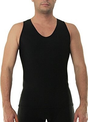 Gyno Compression Shirt Underworks Mens Extreme Gynecomastia Chest Binder V-Tank Top